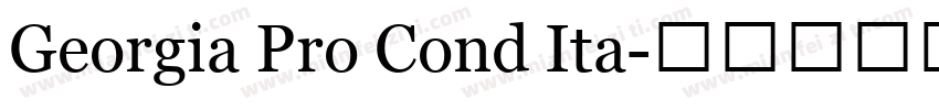 Georgia Pro Cond Ita字体转换